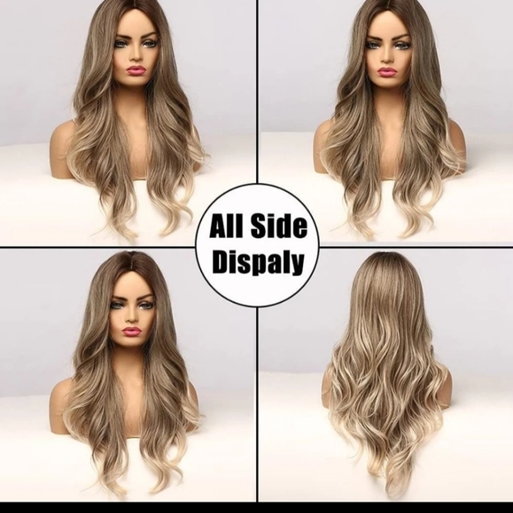 Brown to blonde Ombre long wig - Picture 4 of 6
